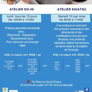 Ateliers Do-in collectif et Shiatsu en présentiel